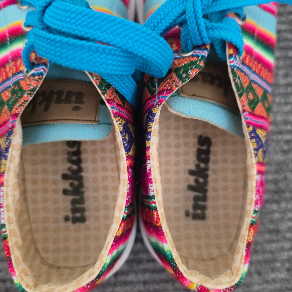 Inkkas Bluebird Peruvian Low-Top Multicolor Lace-Up  Sneakers Women's 8/Men's 6 - Picture 6 of 10